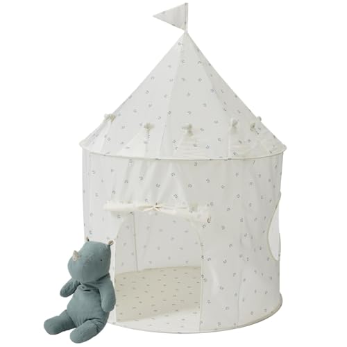 3 Sprouts Kids Play Tent - Sustainable Recycled Fabric  Fun Spacious Childs Playhouse for Indoor Games for Boys & Girls - Durable Fort Pop Up House for Toddlers & Children Age 3-10 - Blueberry Ivory