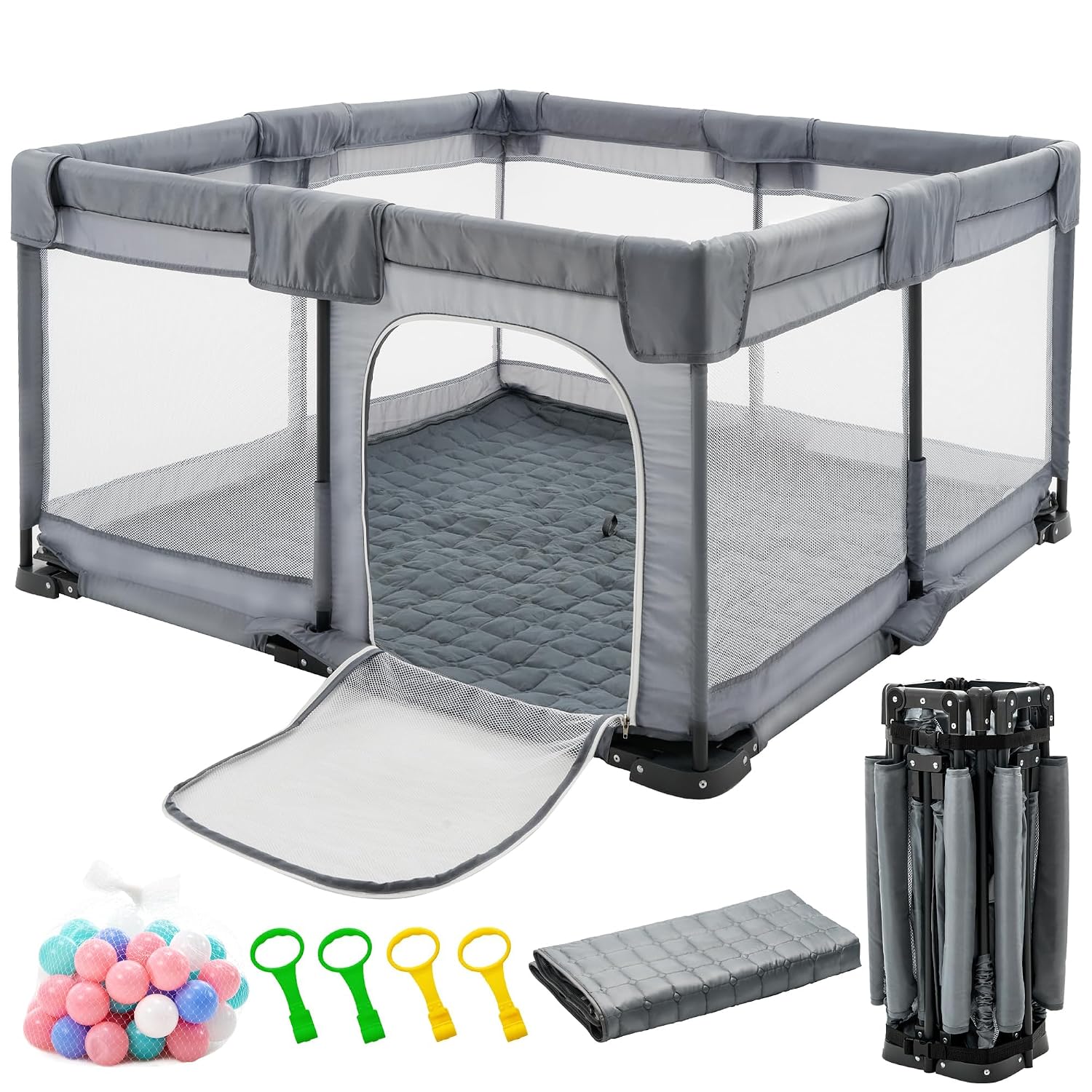 OKHONY Foldable Baby Playpen (50x50)