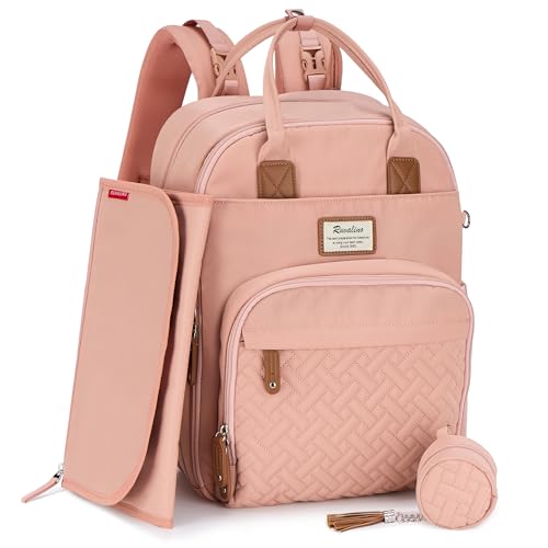 RUVALINO Diaper Bag Backpack (Pink)