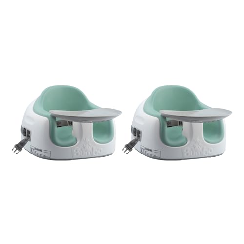 Bumbo 2 Pack 3-in-1 Multi-Seat for 6 to 36 Months, Travel Baby Feeding and Play Floor Seat, All-in-One Portable Booster with Tray & Toddler High Chair, Hemlock