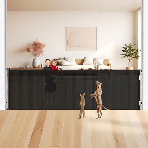 48" Tall X 135" Extra Wide Retractable Gate (Black)