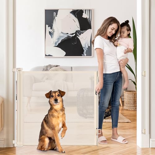 KISKIZ Retractable Baby & Dog Gate (55")