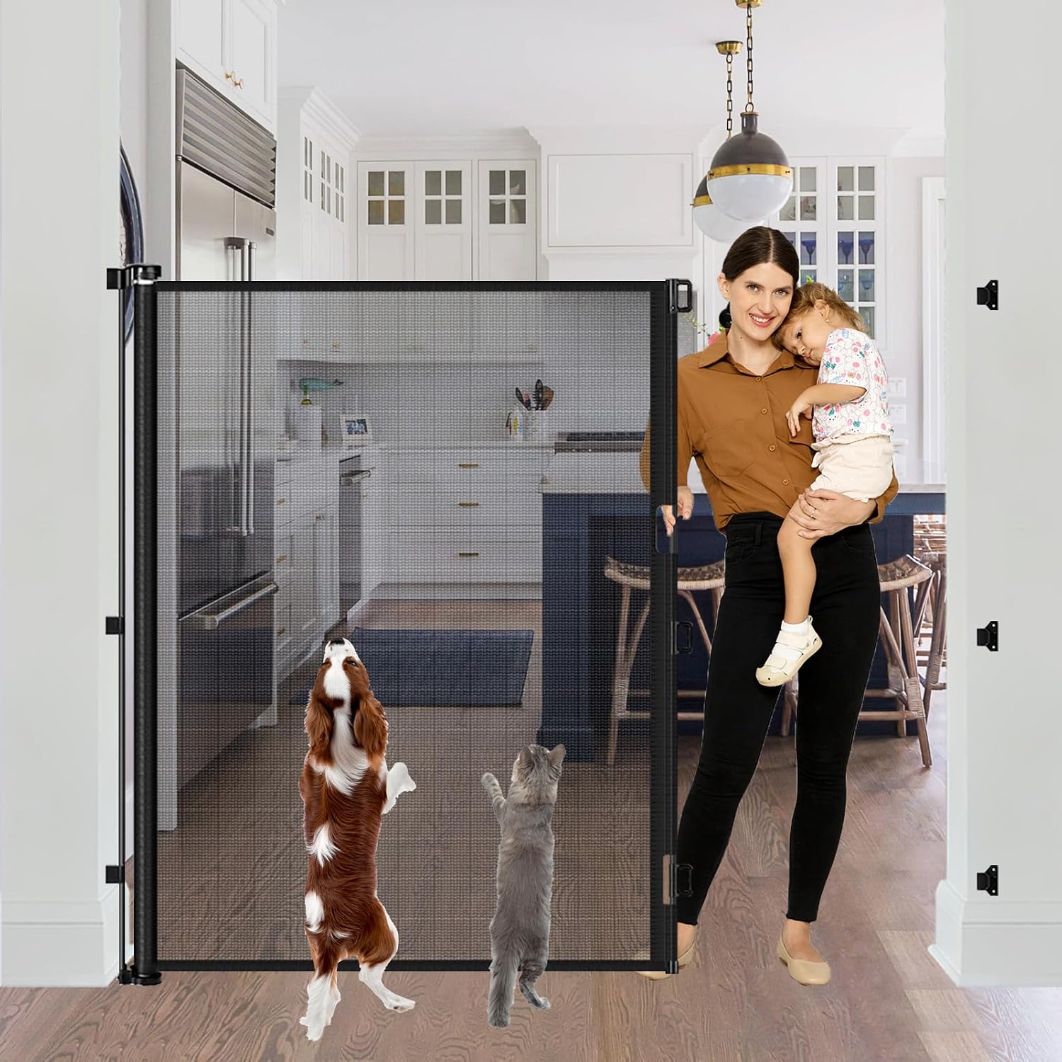 60 Inch Tall Retractable Baby Gates Tall Cat Gate
