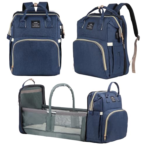 OMBRAT Diaper Bag Backpack (Large Blue)