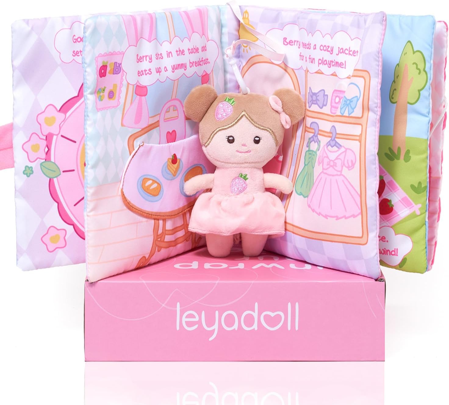 LeyaDoll Interactive Sensory Soft Cloth Book