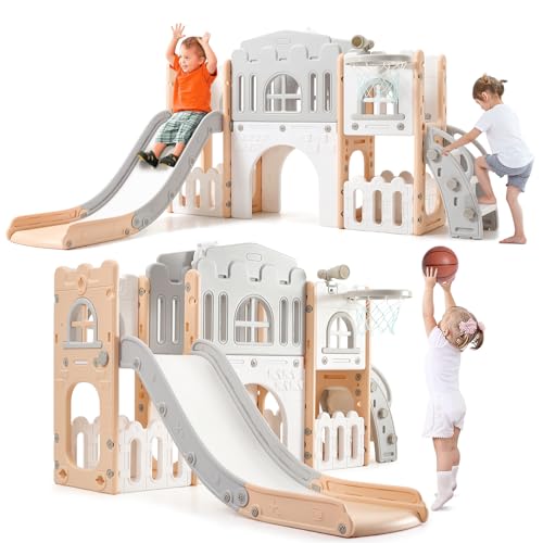 GAOMON 8 in 1 Toddler Slide Playset