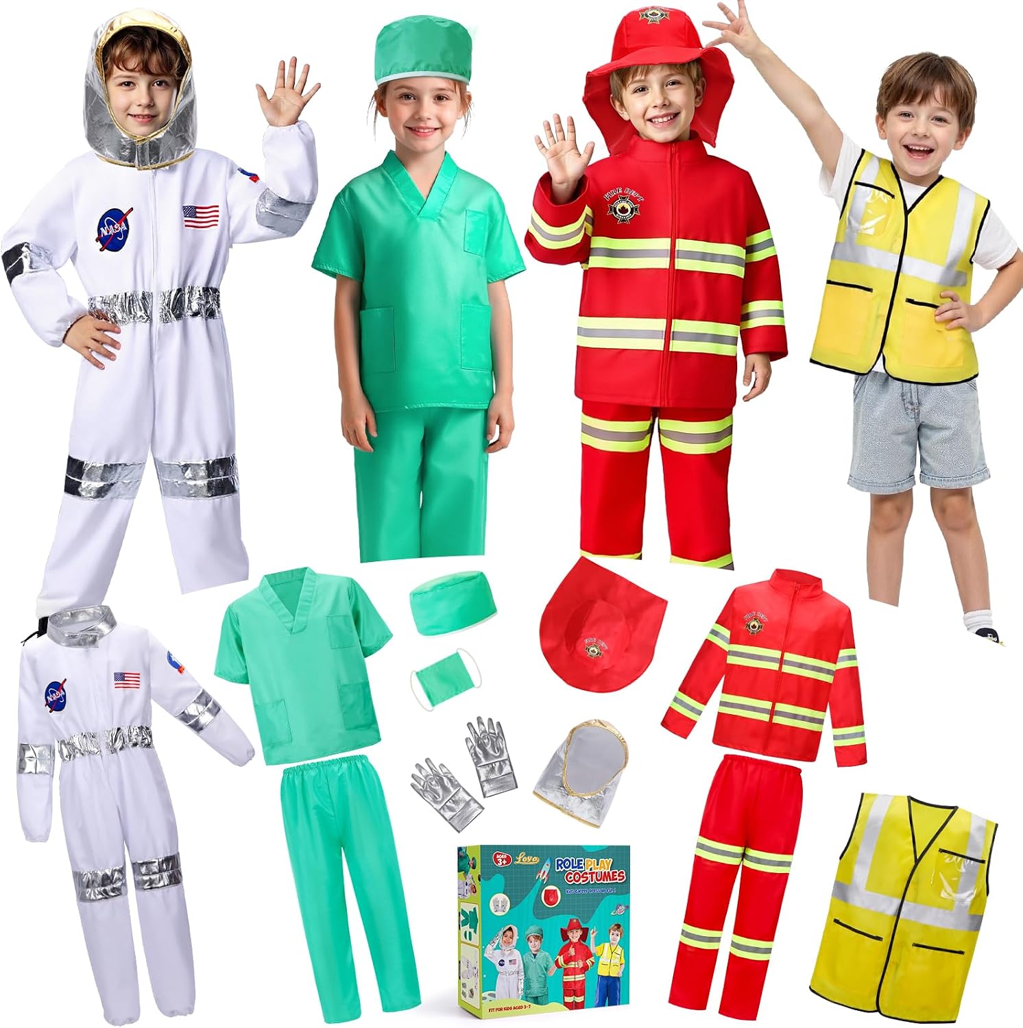 LOYO 12pcs Kids Career Costume Set
