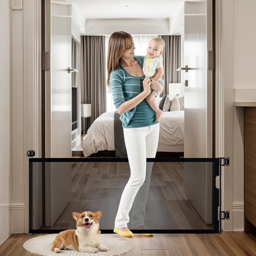 24" Retractable Mesh Gate (Black)
