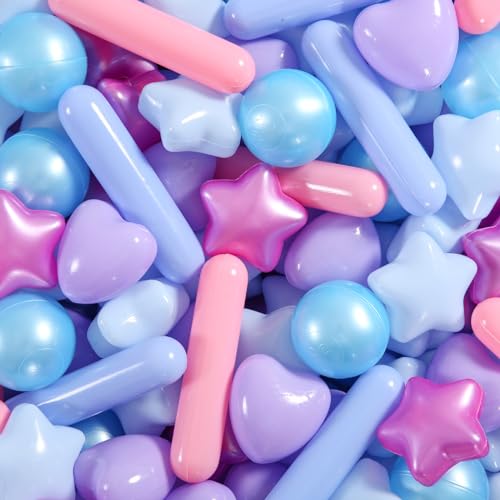 STARBOLO Ball Pit Balls for Kids -Pack of 150 200 500 Colorful Ball Pit Balls Crush Proof Plastic Toy Balls for Toddlers Ball Pit, Ball Pit Play Tent, Baby Pool Water Toys