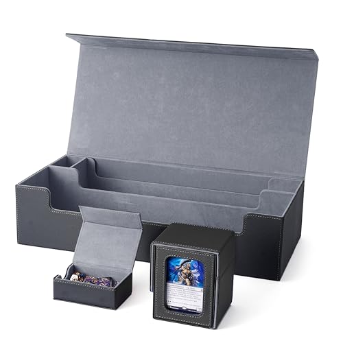 Venssu MTG Deck Box (Black & Grey)