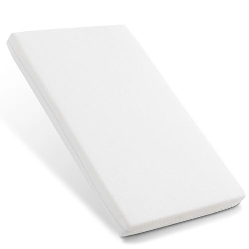 NeoBorn Pack and Play Mattress, 38 x 26 Pack N Play Mattress for Babies and Toddlers, Dual Sided Comfort Gel Memory Foam Mattress with Removable Breathable Soft Tencel Cover