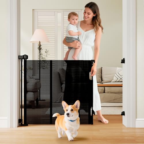 Miumoon 120 inch Retractable Baby Gates 48 inch Tall (Budget)