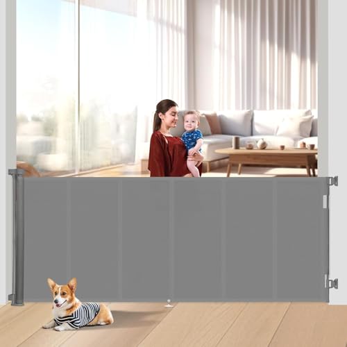 Miumoon 150 inch Retractable Baby Gates 48 inch Tall