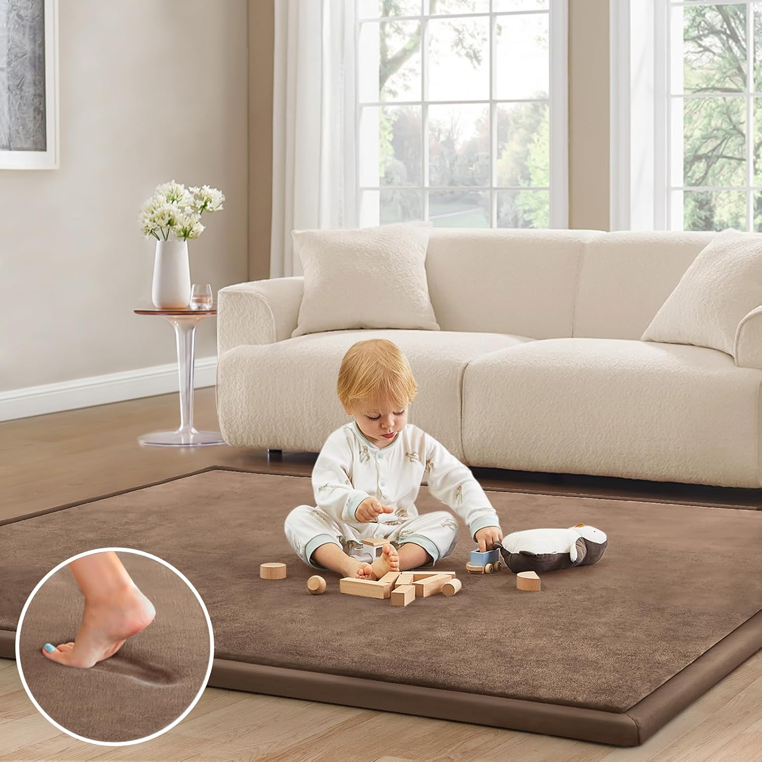 ILPEOD Memory Foam Play Mat (Coffee)