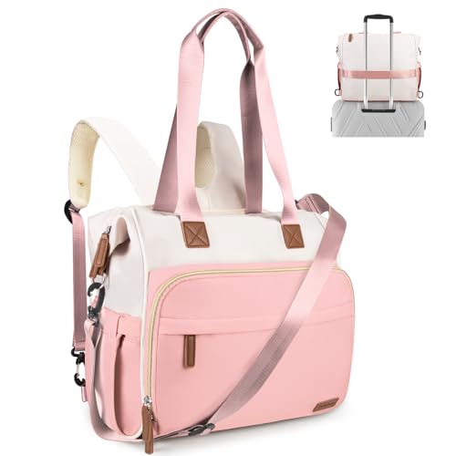Diaper Bag Backpack, Mommy Travel Diaper Bag Tote with Shoulder Strap, Hospital Bag, Weekender Baby Bag for Mom