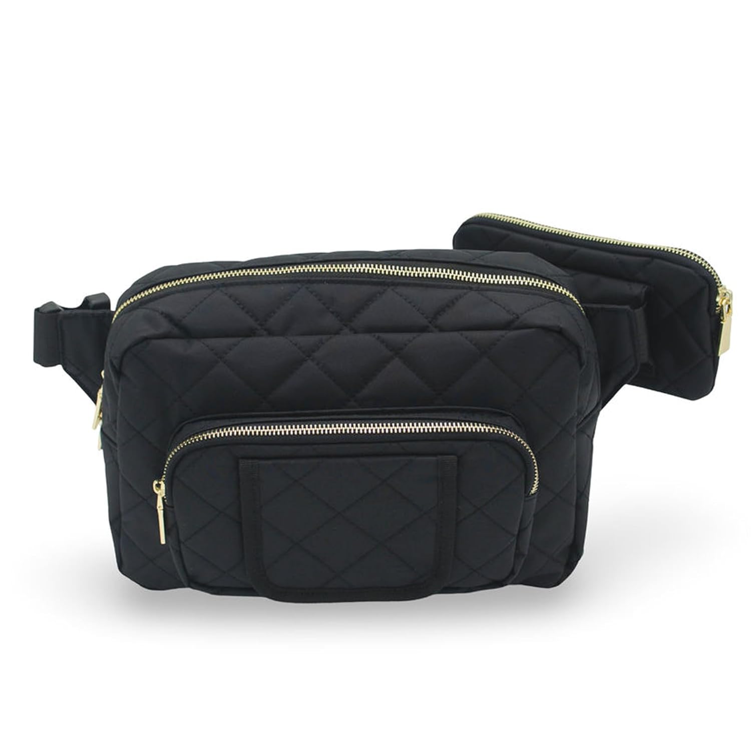 Lion & Light Small Diaper Bag - Mini Diaper Bag with Portable Changing Pad, Fanny Pack Crossbody Bags for Baby & Toddler, Black Travel-Friendly Baby Tote with Adjustable Strap & Zippered Pockets