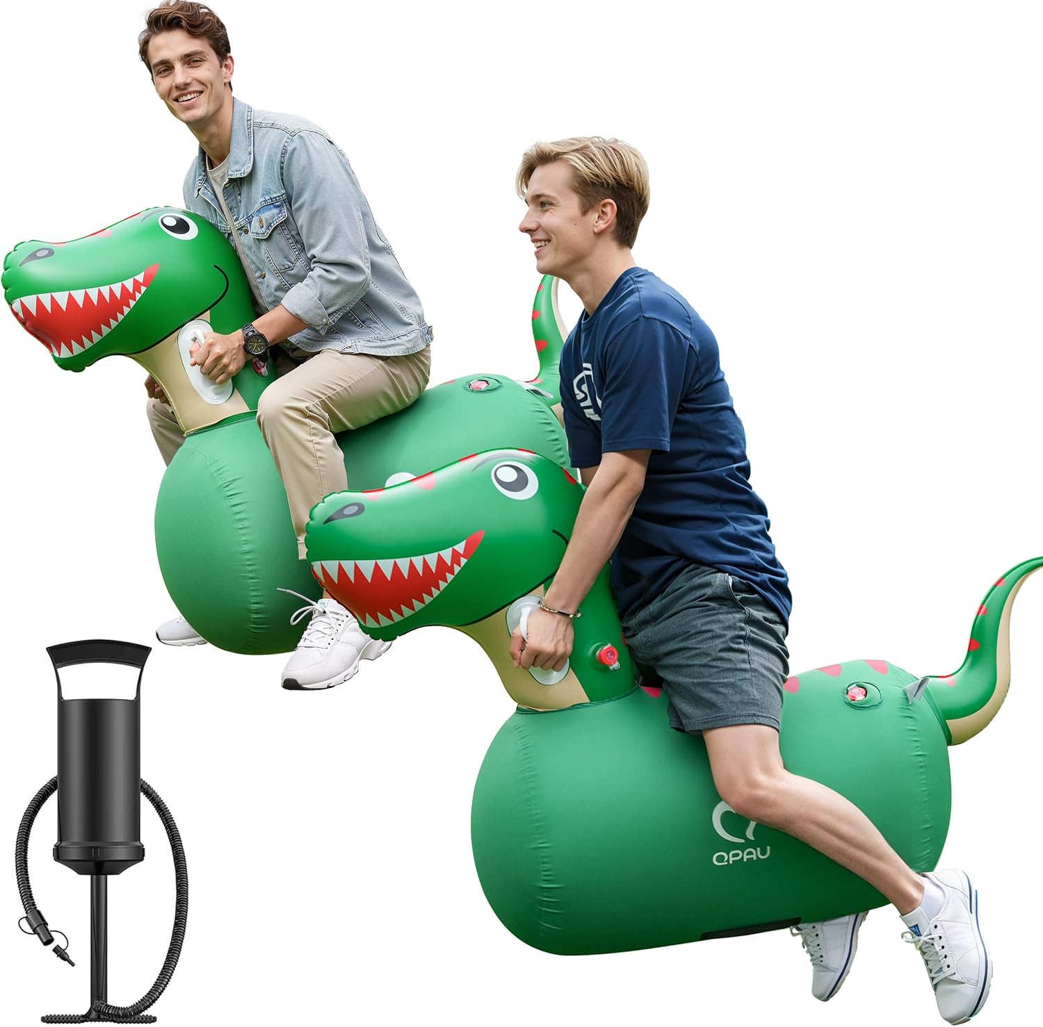 QPAU Inflatable Bouncy Dinosaur (2‑pack)