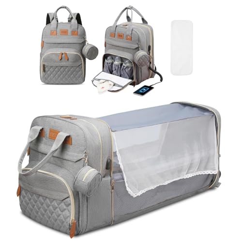 JSTPRO Diaper Bag Backpack (Grey)