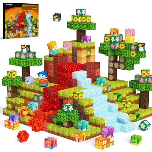 GobiDex 100PCS Magnetic Volcano Dinosaur Set