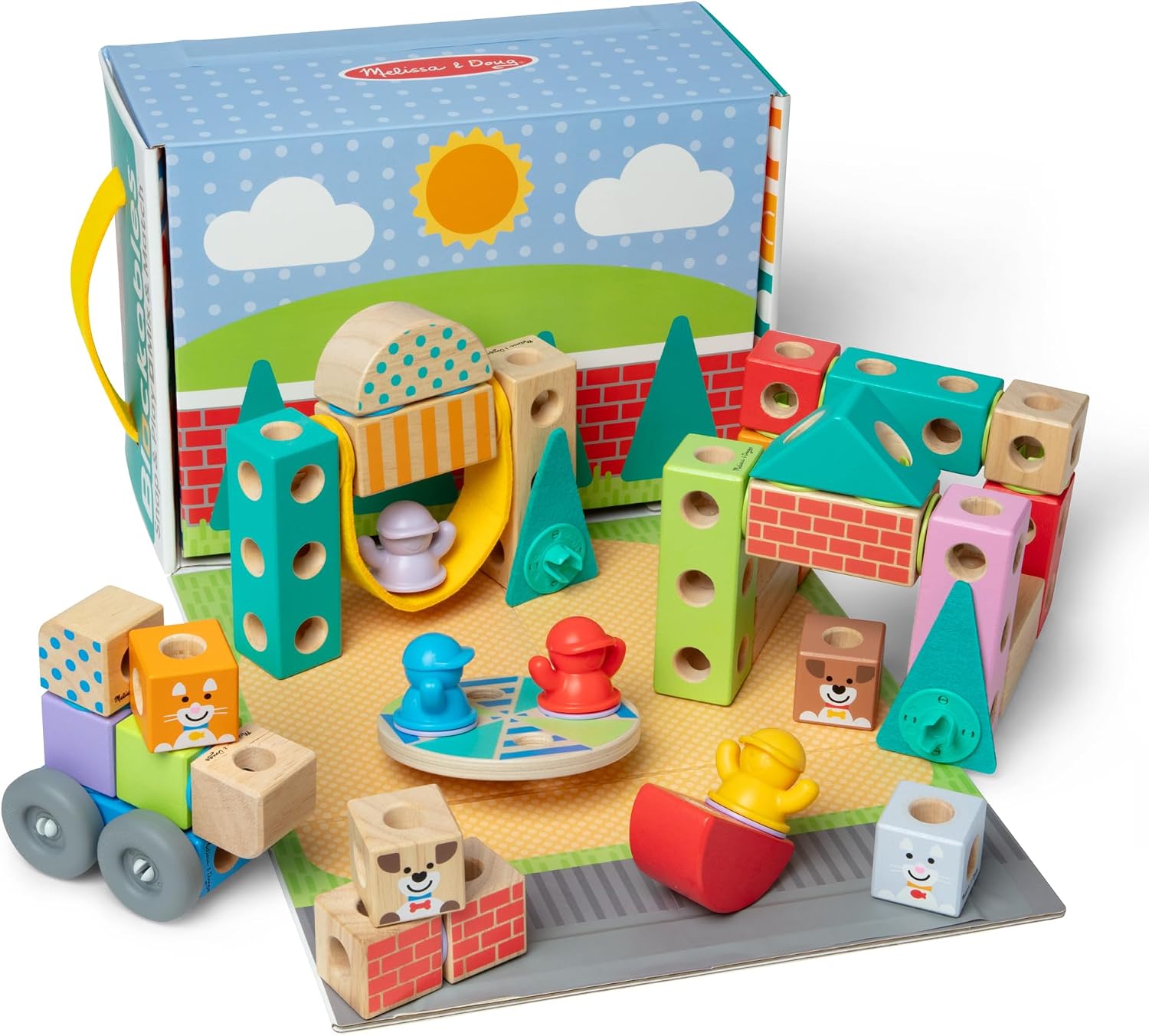 Melissa & Doug Blockables Town Play Set