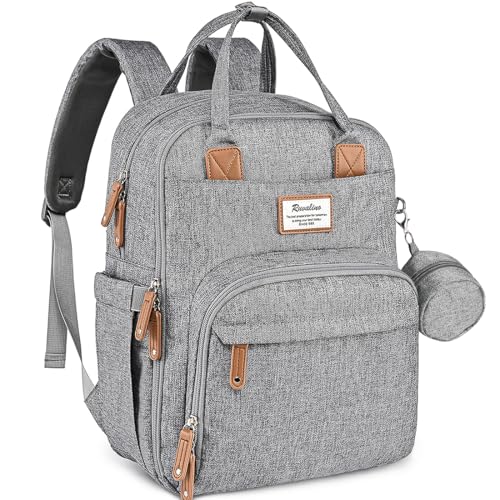 RUVALINO Diaper Bag Backpack (Gray XL)