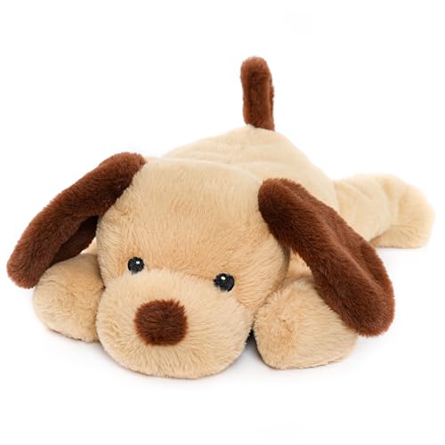 Weighted Puppy Dog Stuffed Animal Plush Toy for Kids and Adults with Embroidered Eyes and Removable Weight Pack - 21.5 Inches, 2.3 lbs