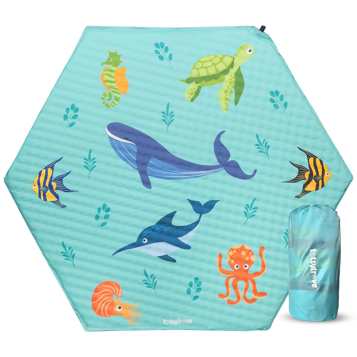 TotsyTrove Self Inflating Hexagon Playpen Mat