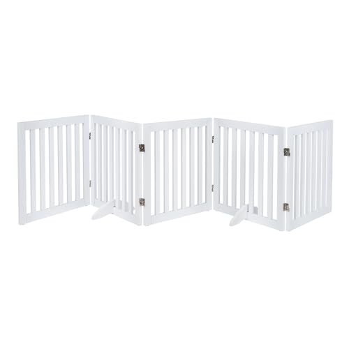 unipaws 24H Free Standing Pet Gate (White)