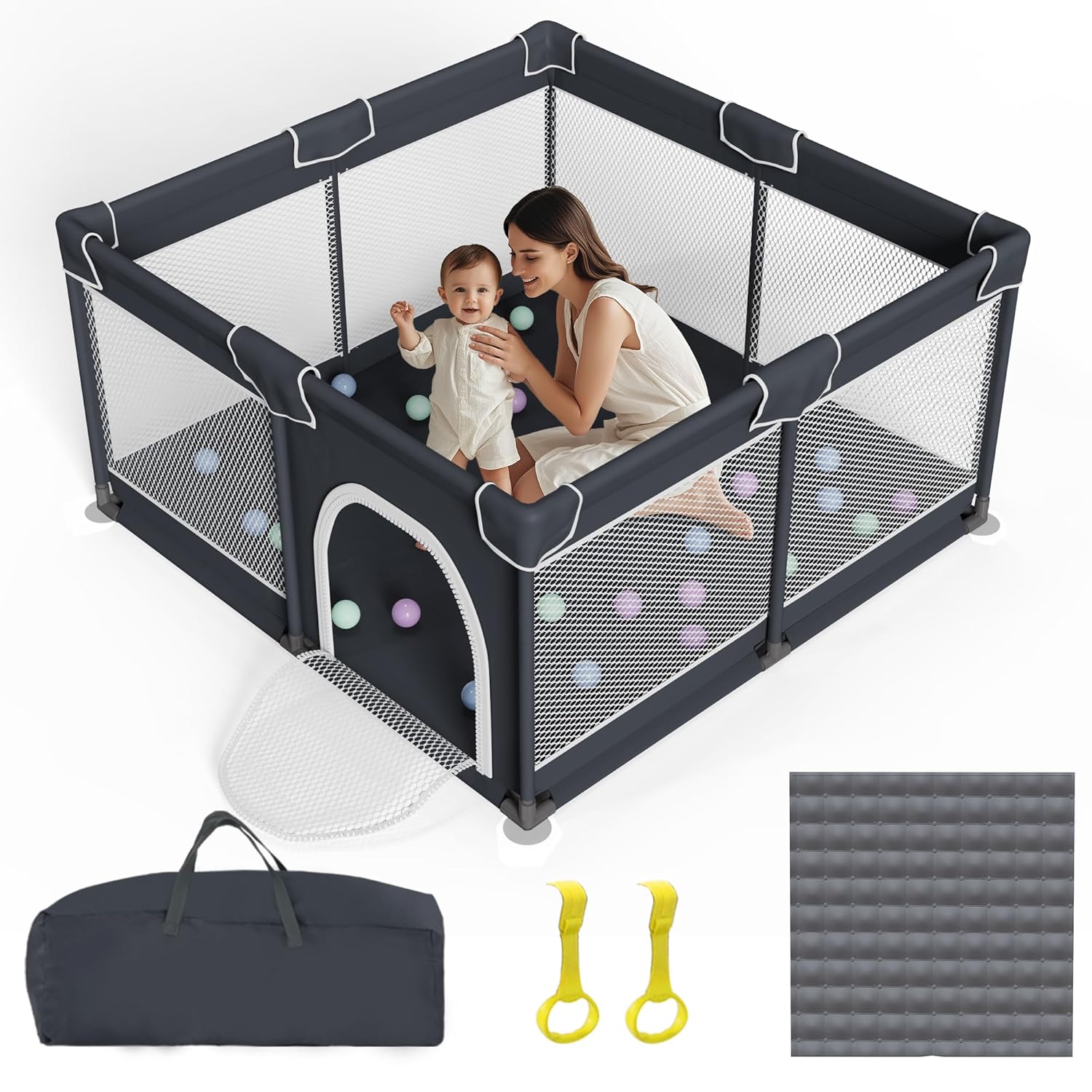 Grobeybees Large Playpen (50x50 inches)