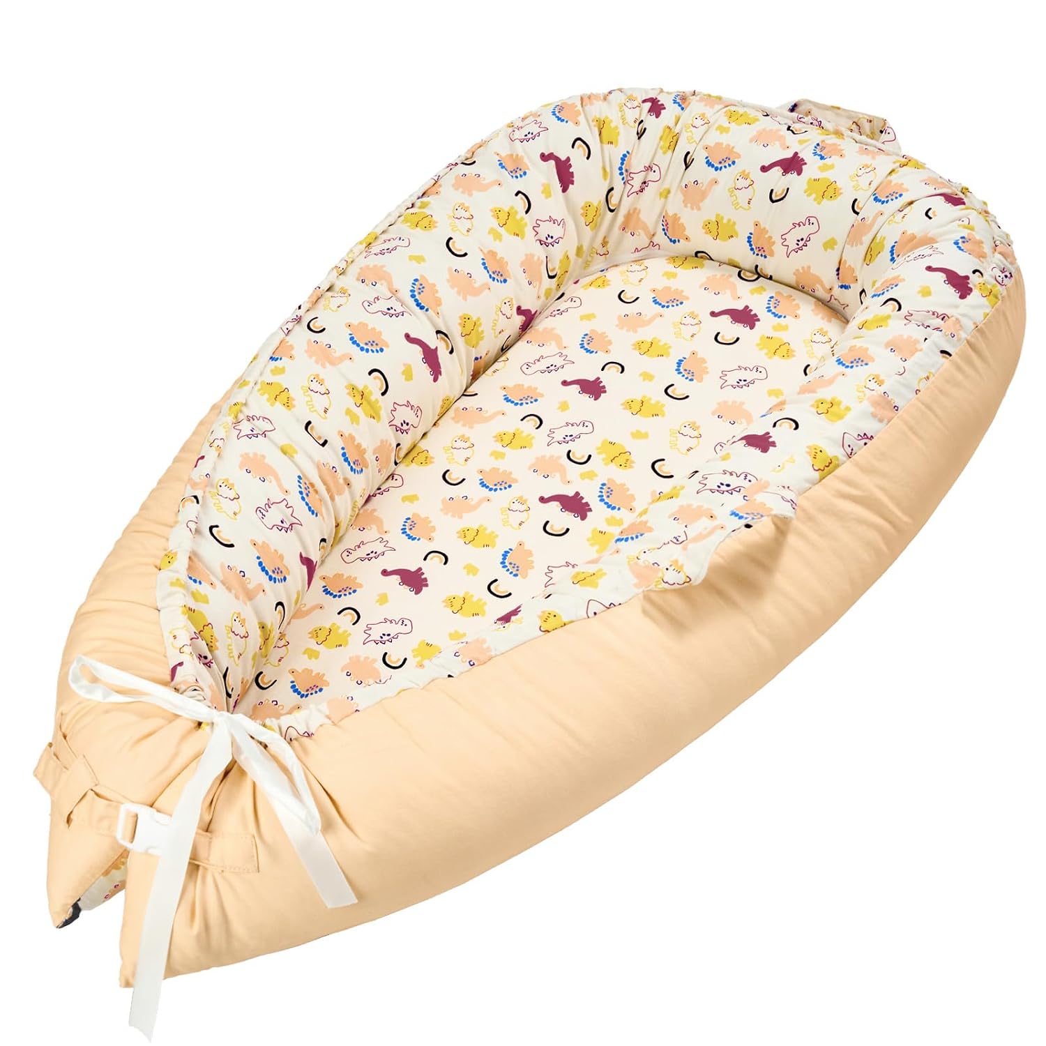 Baby Lounger - Newborn Lounger Cover Months 0-12 Months, Baby Lounger Cover Breathable & Soft Baby Nest Cover Co Sleeping Babies Essentials Gifts, Portable Infant Lounger Baby Floor Seat Rainbow