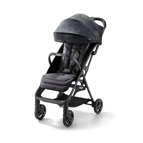 Graco Ready2Jet Compact Stroller  Overhead Friendly Compact Travel Stroller with Automatic Fold, Splatter Art