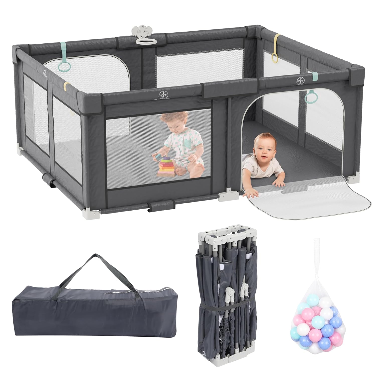 Xilingol Foldable Playpen (Grey)