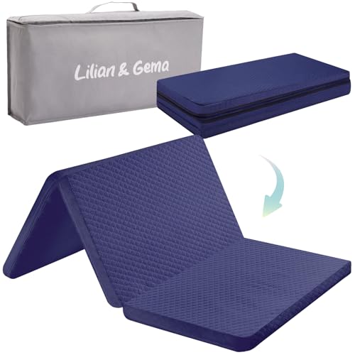 Lilian&Gema Pack and Play Mattress 38"x26"x1.5", Pack N Play Mattresses Pad for Play Pen and Playard, Premium Foam Playpen Mattress Topper with Washable Cover & Traveling Bag for Baby Toddler