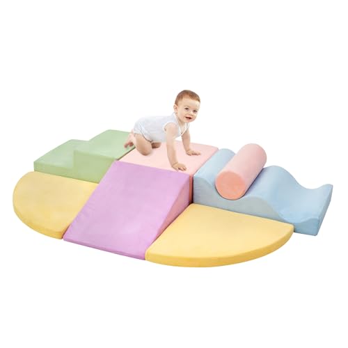 QUCHI 7‑Piece Soft Foam Climbing Blocks Set