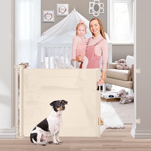 WOMHOM 70" Retractable Mesh Gate