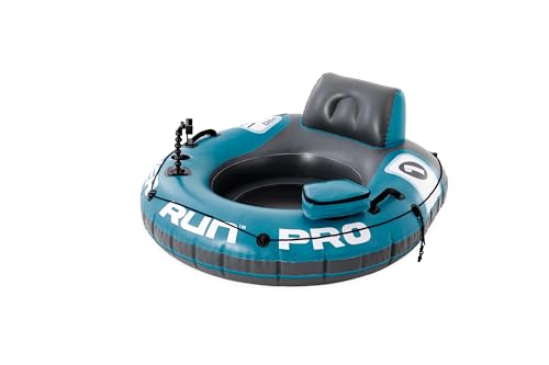 INTEX 56843EP River Run 1 Pro Inflatable Floating Lounge: GoPro/Phone Mount  Built-in Cup Holder and Storage Compartment  Durable Grab Handles  Easy-to-Use Connectors  220lb Weight Capacity