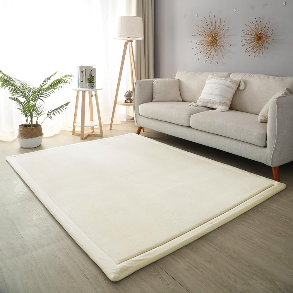 Loartee Coral Velvet Crawling Rug (4'11"x4'11")