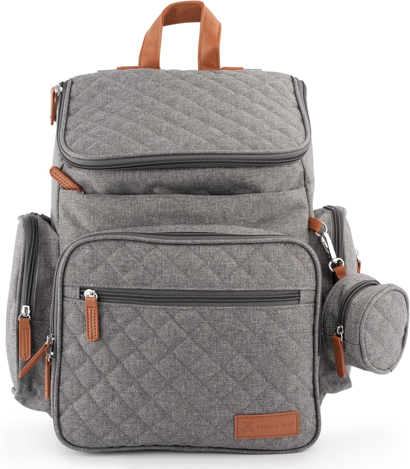 DelMar Large Diaper Bag (Heather Grey)