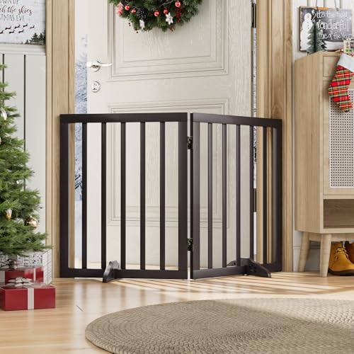 Mino Kesper Foldable Dog Gate (Brown, 2 Panel)