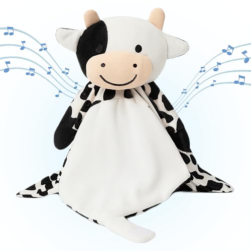 Musical Baby Lovey Cow - White Noise & Lullaby Plush - Calms Fussy Babies, Reduces Night Wakeups & Helps Toddlers Sleep Longer  Proven Sleep Aid for Parents - BPA-Free, Machine Washable, Newborn Gift