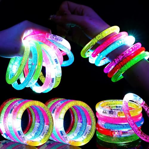 Mikulala 90 Pcs Glow Bracelets