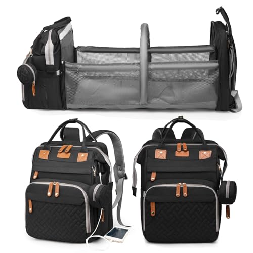 Jeryswet Diaper Bag Backpack (Black)