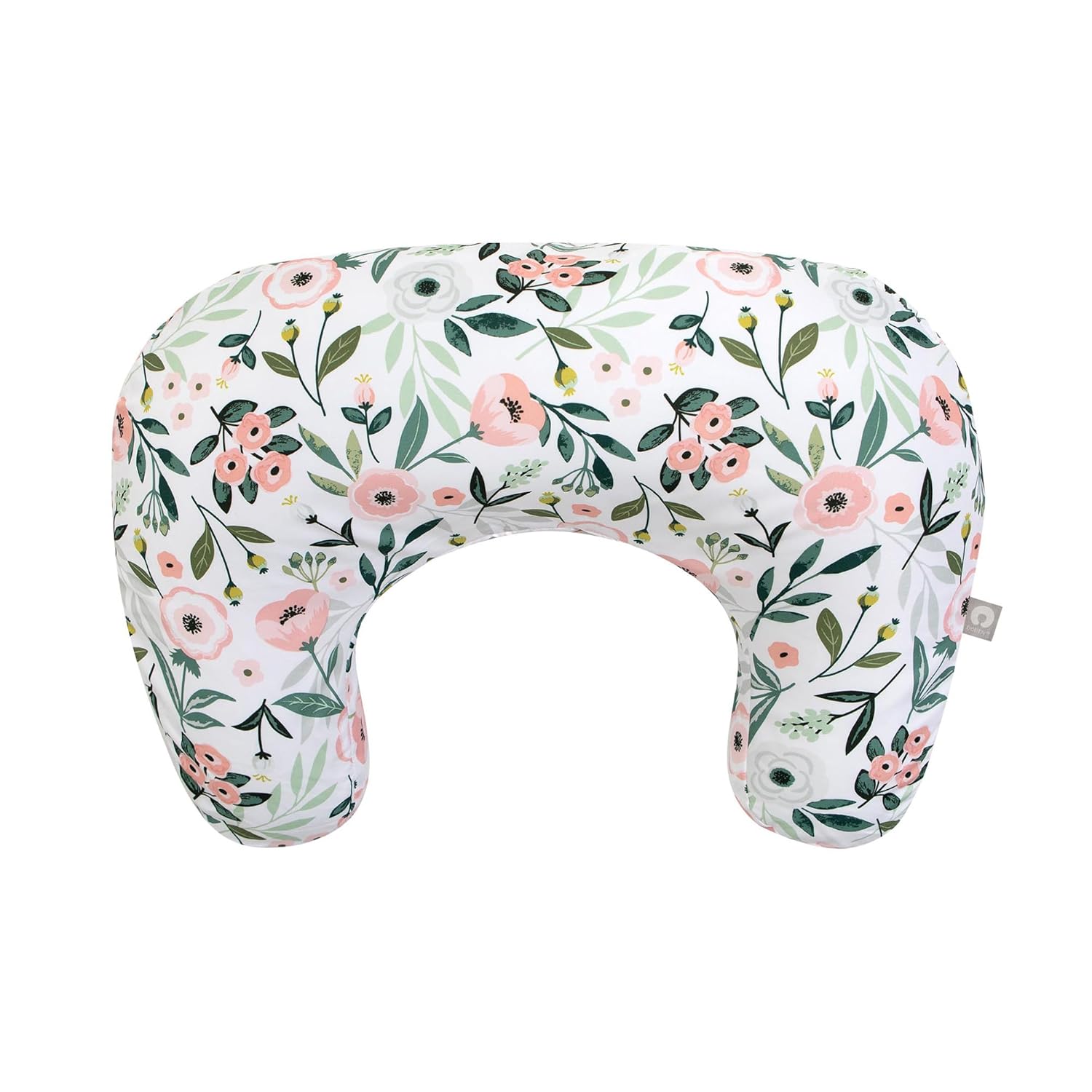 Boppy Nursing Pillow - Ergonomic Bottle & Breastfeeding Pillow with High, Firm, Large Area, Water-Repellent Cushion with Washable Cover; Baby Safety Alliance Verified - Pink Garden Flowers