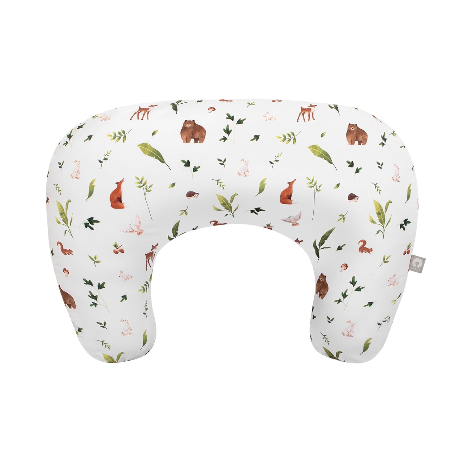 Boppy Nursing Pillow - Ergonomic Bottle & Breastfeeding Pillow with High, Firm, Large Area, Water-Repellent Cushion with Washable Cover; Baby Safety Alliance Verified - Neutral Plants and Animals