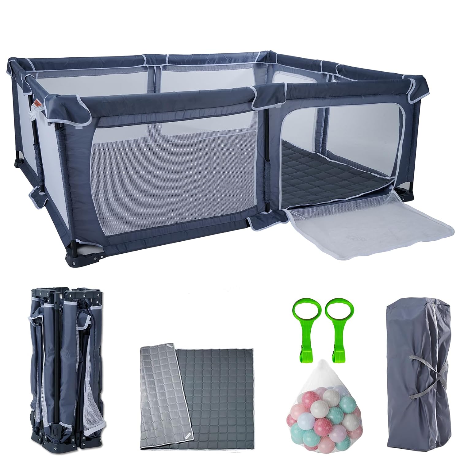 Foldable Baby Playpen 59"X71" (TYLAOZHAO)