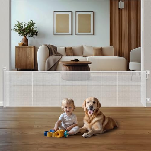 HOMEAL 120inch Retractable Baby Gate Extra Wide