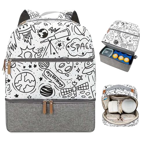 Village of Many Toddler Diaper Bag Backpack  Large Insulated Food/Milk Compartment, Lightweight, Waterproof, Padded Straps, Multi-Pocket, Easy-Clean & Durable  Ideal for Daycare & Travel