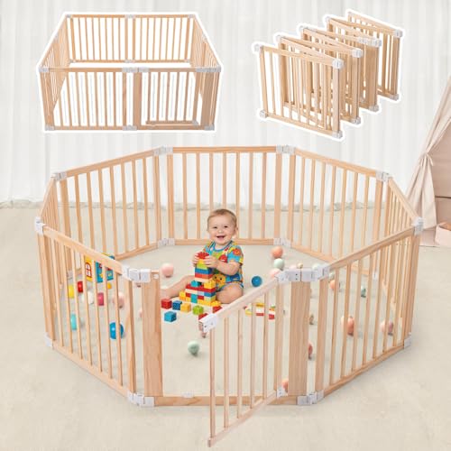 Aokkto Foldable Wooden Playpen