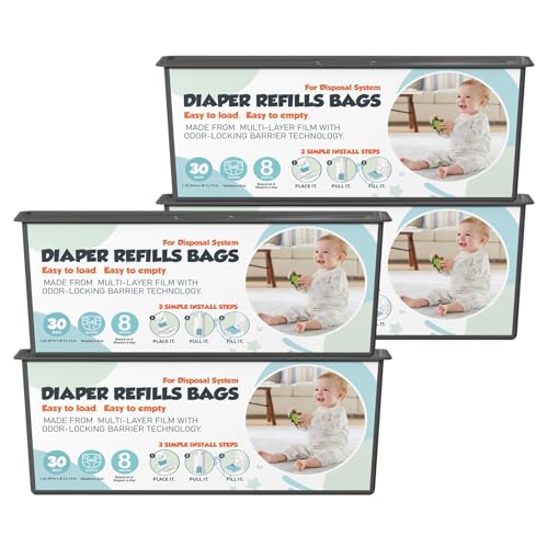 Zippland Diaper Pail Refills (4 Pack)