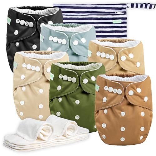 wegreeco Cloth Diapers 6 Pack (Warm Colour)